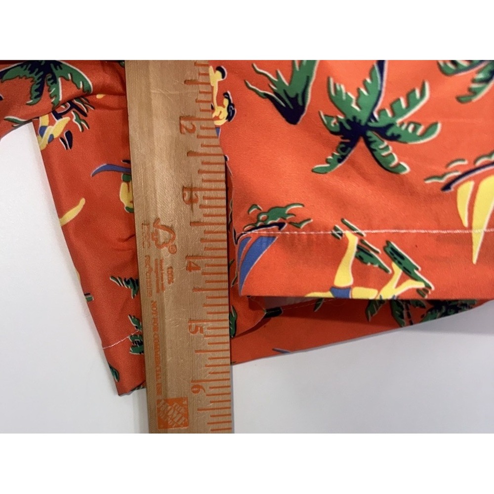 Polo Ralph Lauren Swim Trunks Orange 3XB Big All Over Print Beach‎ Hawaiian Hula - Picture 4 of 8
